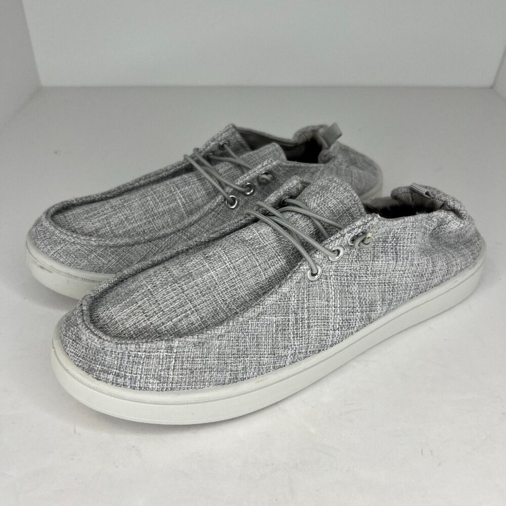 Solemates Mens Gray Lightweight Comfort Low Top Canvas Size 10 Slip On Shoes